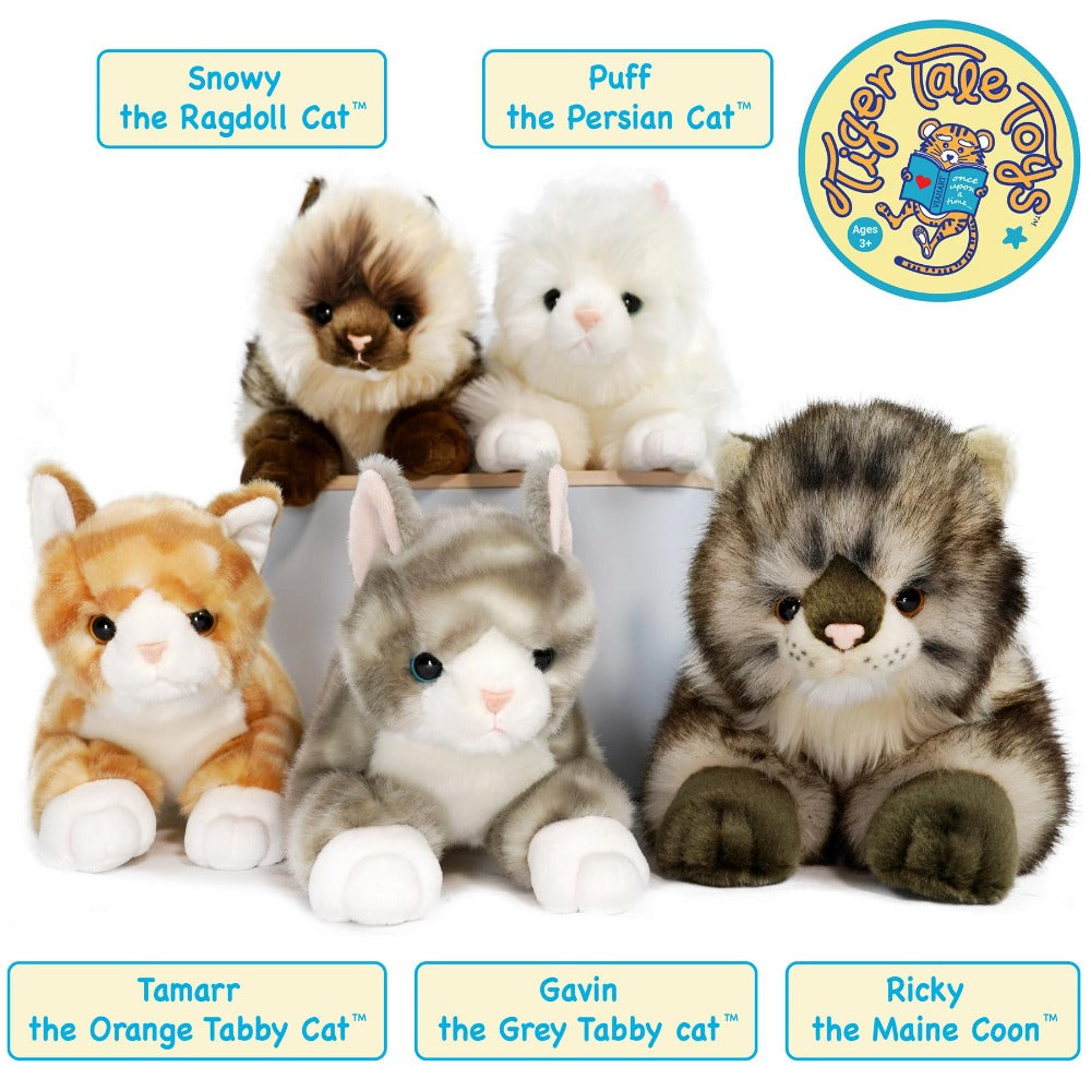 Maine Coon Cat Stuffed Animal Plush 16 Inch Super Soft Realistic Cat Plush Toy High Quality Acrylic Fabric Safety Tested Kids Gift Birthday Christmas