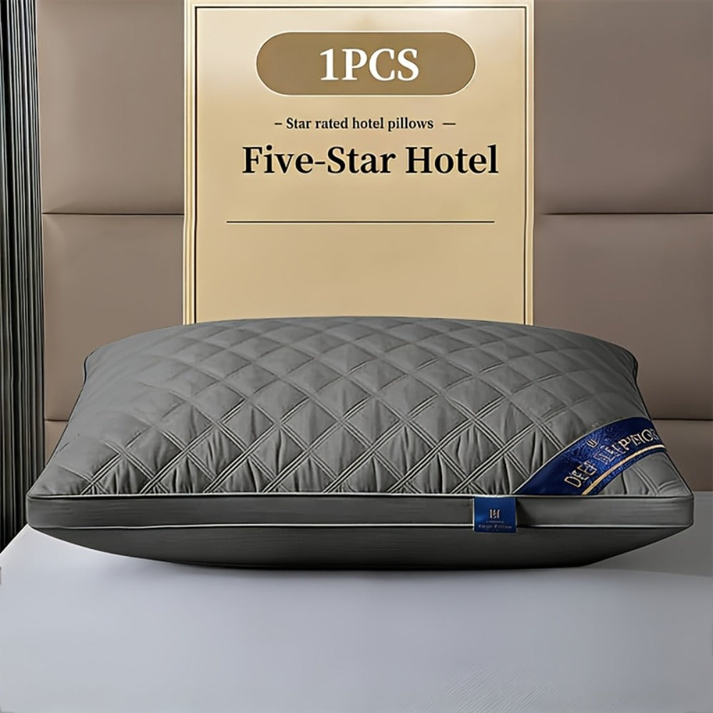 Queen Size Pillows for Side Sleepers ¨C 800g Heavyweight Hotel Collection, Hypoallergenic Down Alternative, Ultra-Plush & Resilient, Machine Washable 20x30 Inches ¨C Available in 1, 2 & 4 Pack (White/Gray)