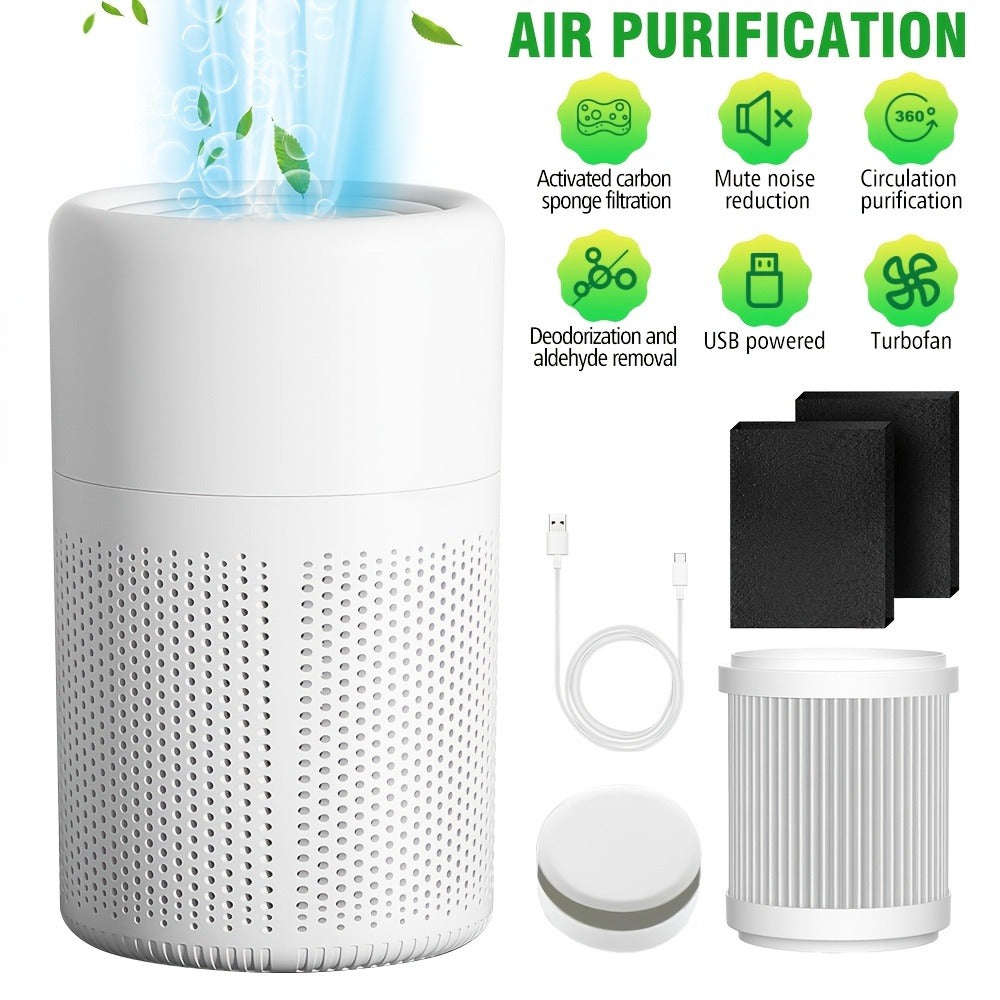 HEPA 3-in-1 Air Purifier with Air Quality Sensor & Sleep Mode | Removes Pet Odors, Allergens, Dust & Smoke | Compact Quiet Air Cleaner for Bedroom, Office & Living Room | Pet Friendly White