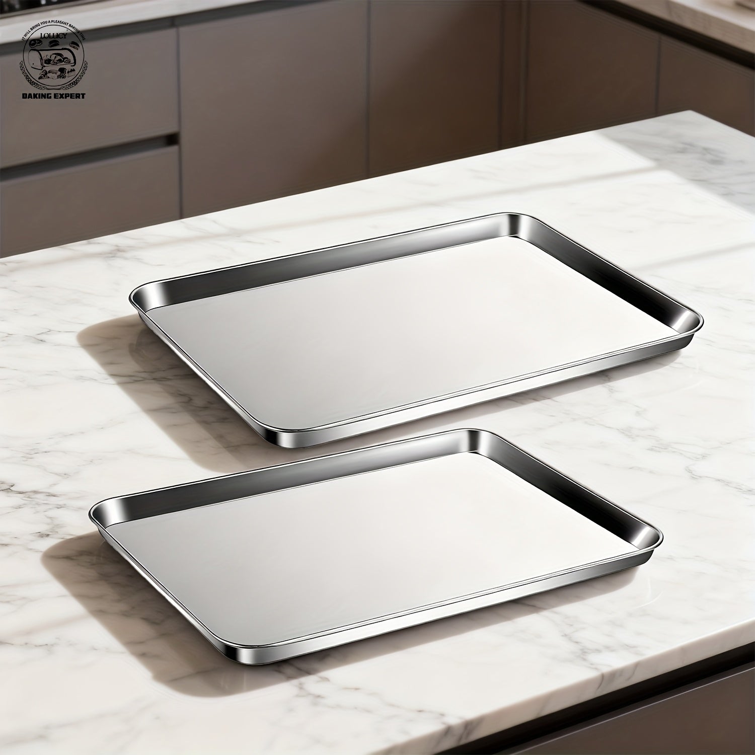 Baking Sheet and Rack Set Stainless Steel Half Sheet Pan with Cooling Rack Heavy Duty Rust Free Dishwasher Safe for Cookie Baking Roasting Grilling 2 3 4 Pan Options