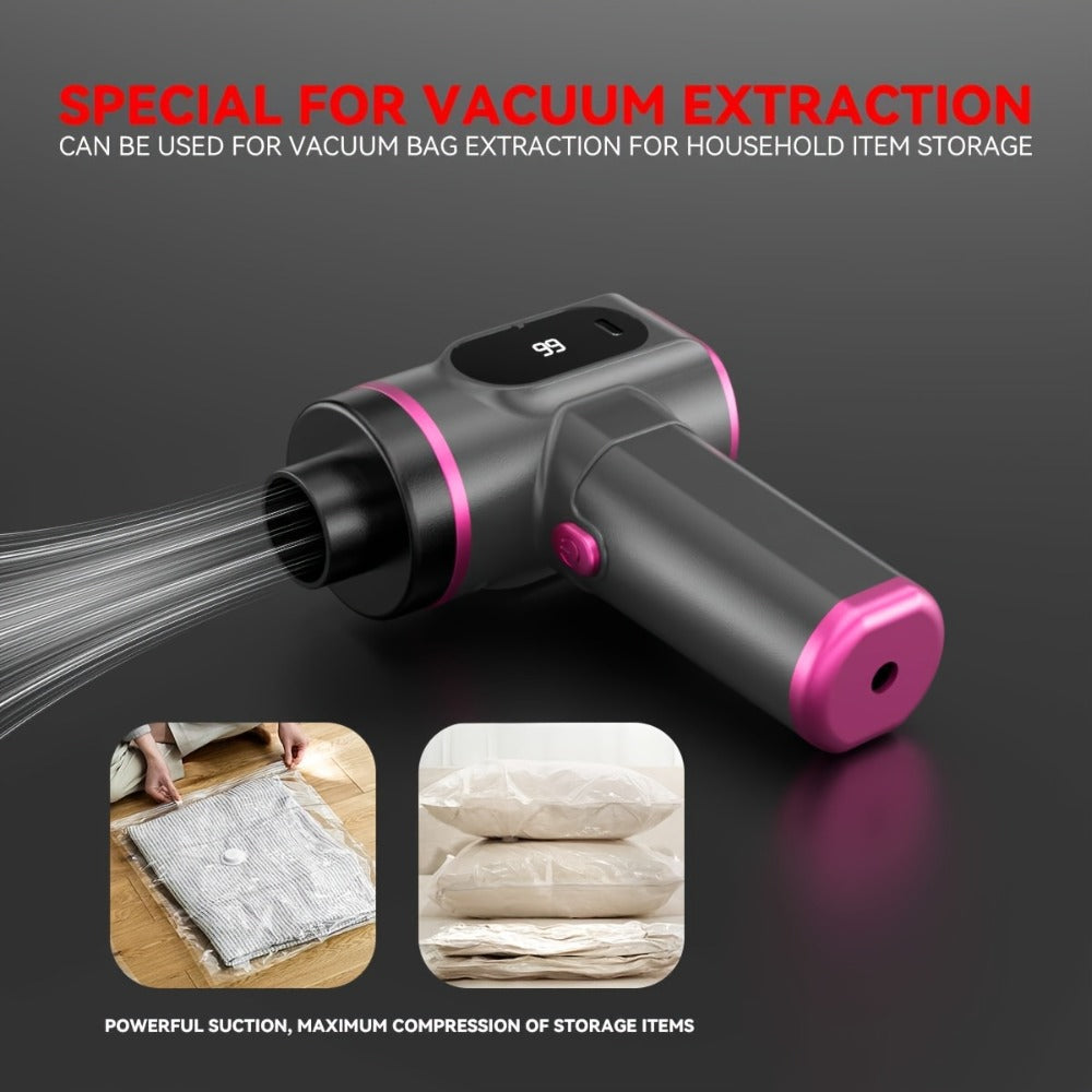 Cordless Handheld Vacuum Cleaner 6KPA, Wireless Portable Vacuum with Suction & Blow Function, USB Rechargeable, Whirlwind Cyclone Filter for Home Car Office Pet Hair Dust Quiet Low Noise