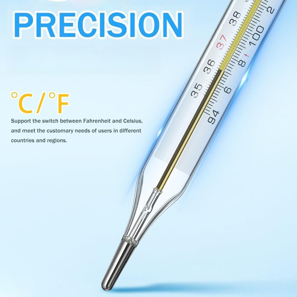 Digital Indoor Thermometer 4 Pack - Large Display Room Thermometer with Accurate Fast Reading, Glass Sensor, Indoor Temperature Monitor for Home Office Bedroom Greenhouse - Blue