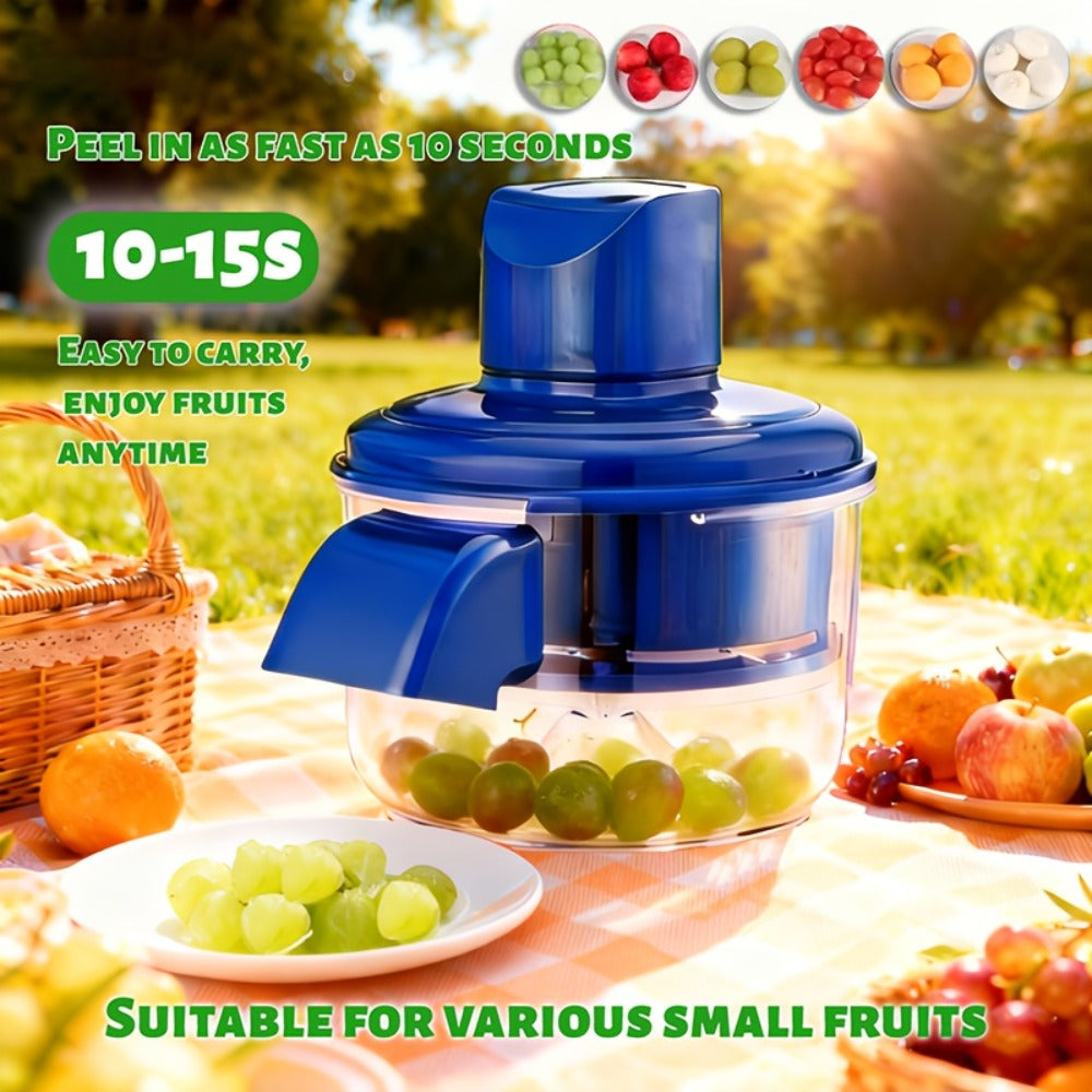 Electric Fruit Peeler Multifunctional Automatic Peeling Machine for Grapes Garlic Cherry Tomatoes Small Fruits & Vegetables - Fast 10-20 Second Peeling High Efficiency Kitchen Gadget for Home Cooking