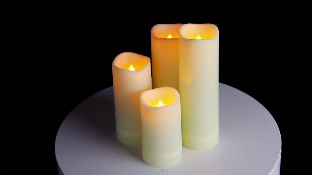 Flameless LED Candles 24pcs with 4 Remote Controls Timer Waterproof IP44 Battery Operated 4 5 6 Inch Warm White for Wedding Halloween Home Decor Indoor Outdoor