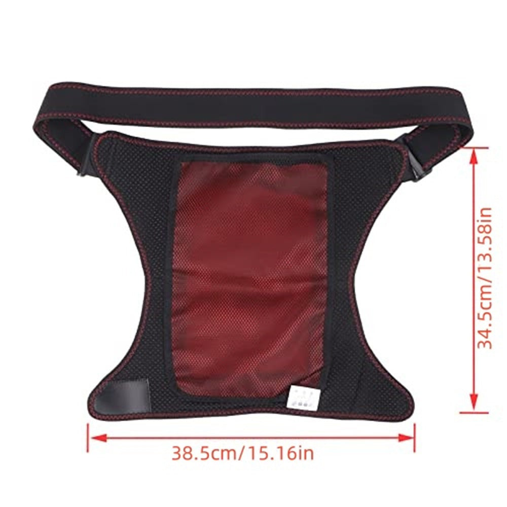 Heated Hip Brace Massager USB Electric for Men & Women - 3 Vibration & 3 Heat Settings Hip Thigh Support Wrap with Heating Pad, Hamstring Pain Relief Brace, USB Rechargeable, Black