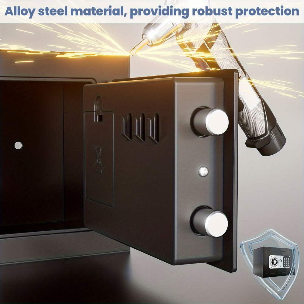 Fingerprint Safe Box with Password and Key Lock 0.3 0.8 1.13 1.71 Cu Ft Home Security Safe for Money Documents Passports Jewelry Bedroom Office Bedside Electronic Combination Lock Steel Safe