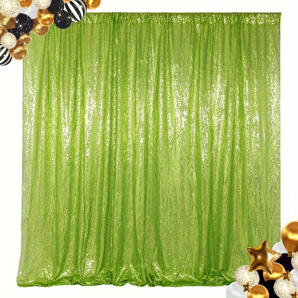 Sequin Backdrop Curtain for Party Wedding - 4x8ft Shimmering Glitter Curtain for Birthday Photo Booth Stage Decoration, Easy Hang, Multi-Color