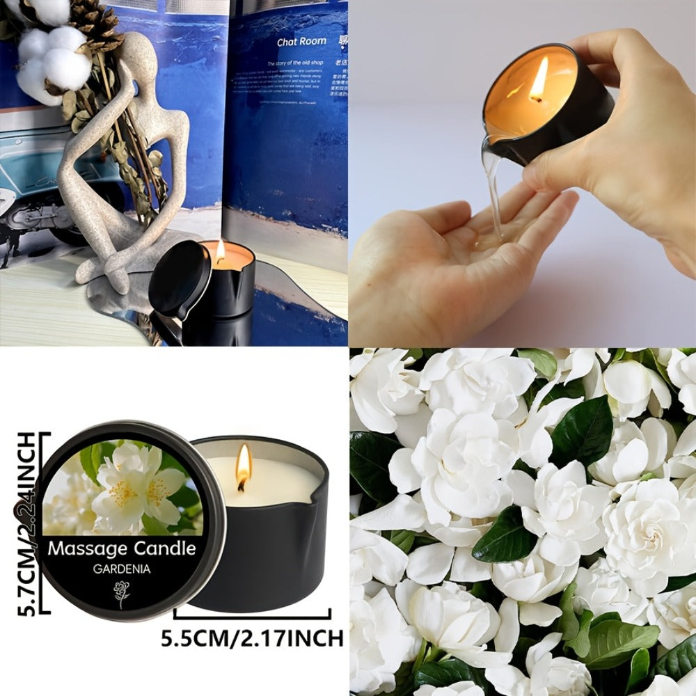 Scented Massage Candle 2-in-1 Soy Wax Essential Oil Body Lotion 20+ Scents 1pc 2pcs 6pcs Spa Nail Salon Pedicure Wedding Valentine Christmas Gift for Women