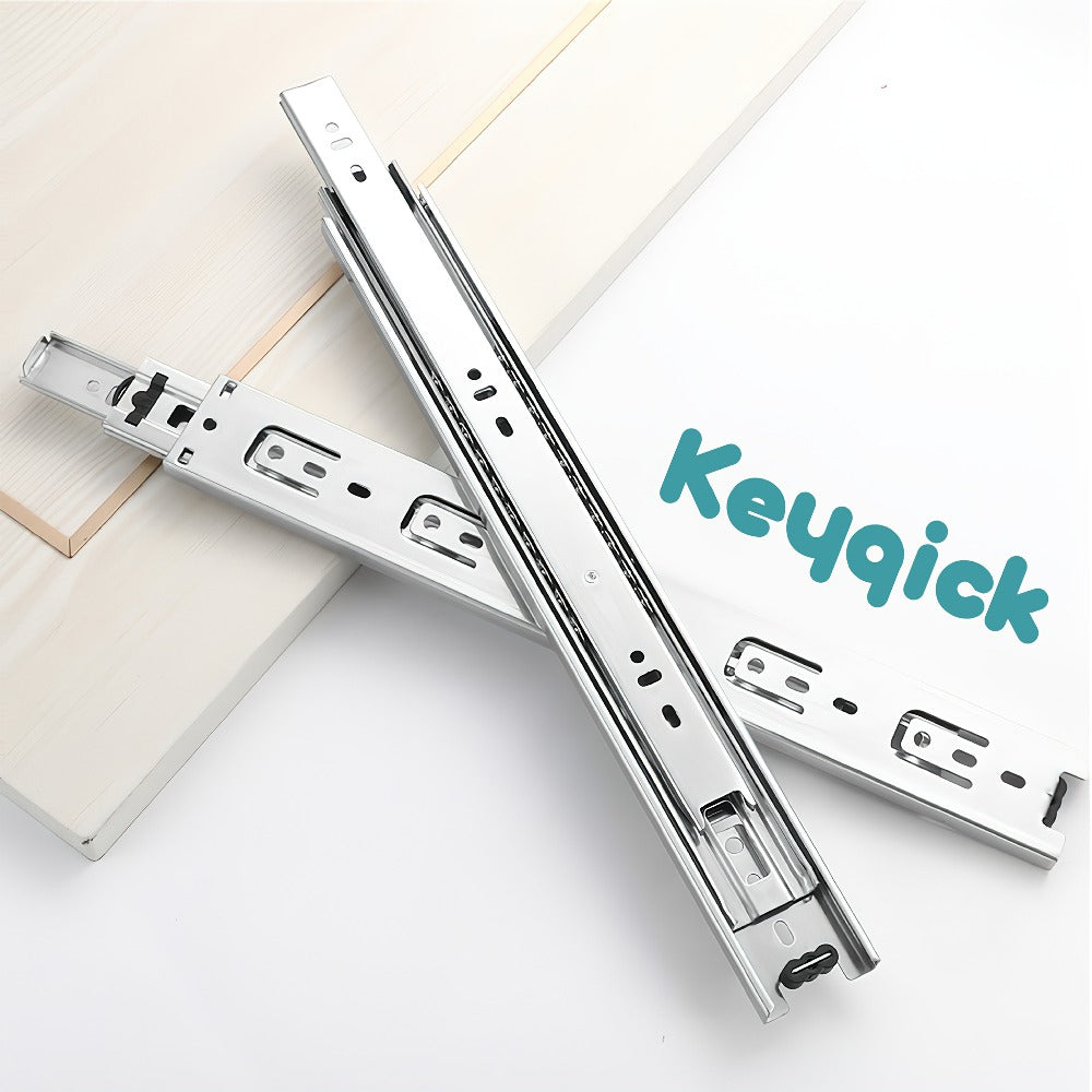 Ball Bearing Drawer Slides Full Extension 2 Pack ¨C Heavy Duty Stainless Steel Cabinet Slides Quiet Smooth Glide Side Mount 10 14 16 Inch for Kitchen Dresser Office Furniture DIY Cabinet
