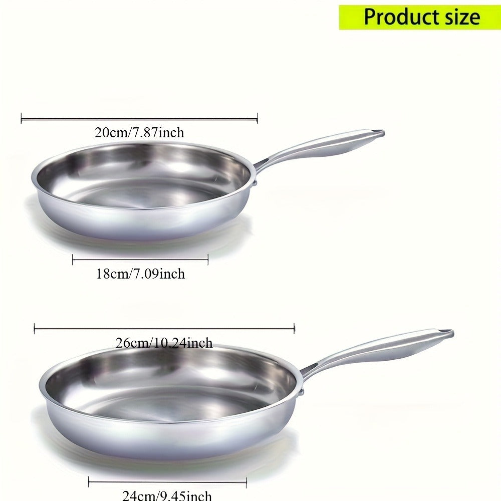 Reversible Non-Stick Pancake Skillet ¨C Foldable Stainless Steel Flip Pan for Fluffy Pancakes, Omelettes & Frittatas | Dual-Sided Coating Dishwasher Safe Breakfast Cookware Pan