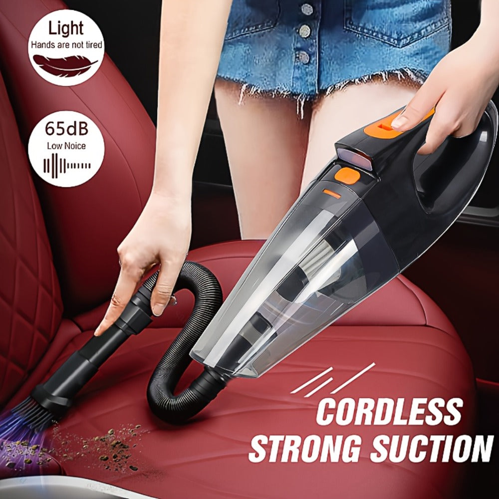 Handheld Vacuum Cleaner 9000Pa Cordless ¨C 4000mAh Battery, Low Noise, 5 Attachments for Car Interior, Home & Pet Hair Cleaning, Cute Pink Girly Gift for Women