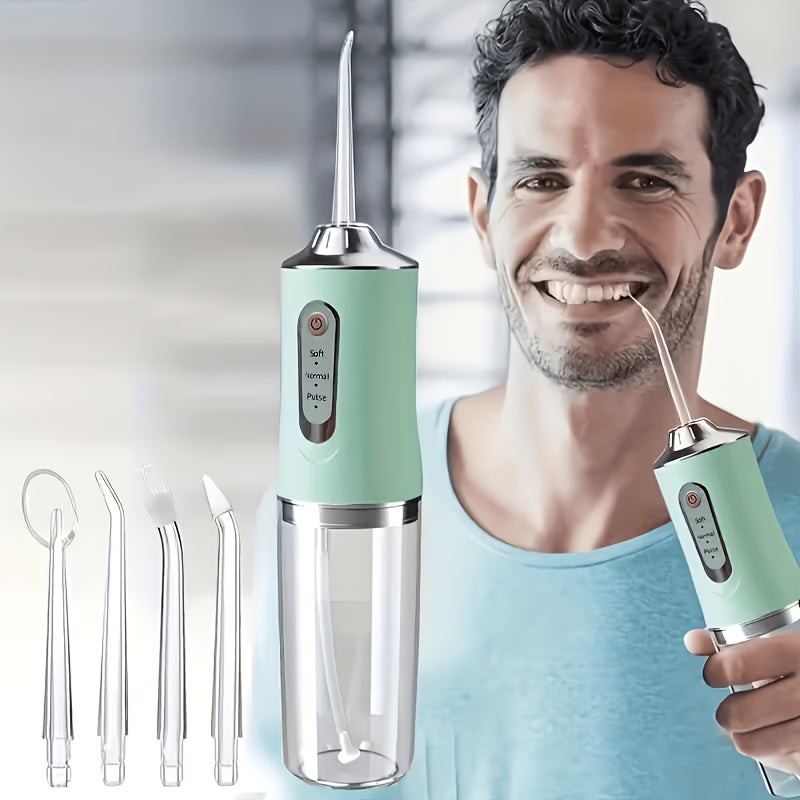 Oral Irrigator with 360¡ã Rotatable Nozzle & Smart Chip Pressure Control ¨C Electric Water Flosser for Deep Tooth & Gum Cleaning, 4 Colors, Portable Dental Mouth Rinser for Home & Travel