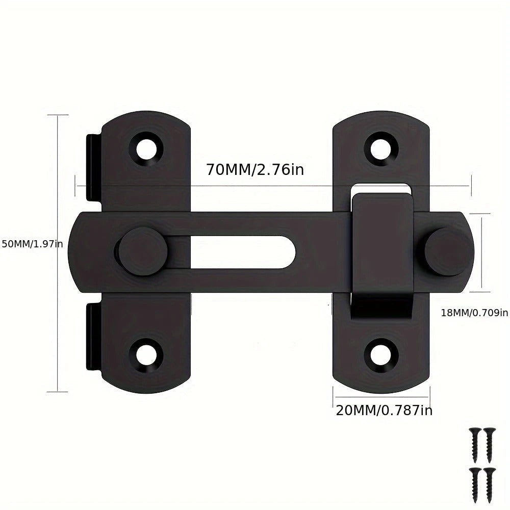 Stainless Steel Door Bolt Lock 180¡ã Flip Latch ¨C Set of 4 Heavy Duty Security Locks with 2 Keys for Garage Stable Bathroom Outdoor Gate Shed Fence Home Door