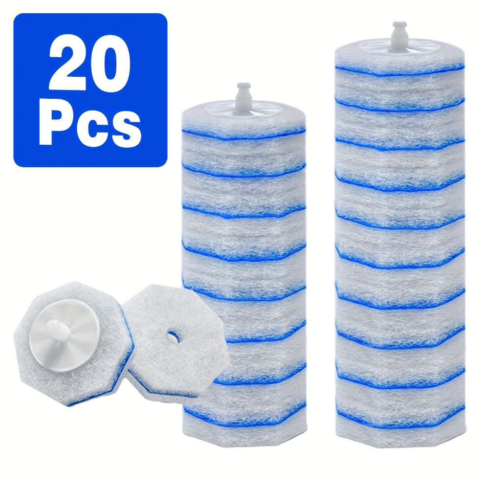 Toilet Brush Refills Compatible with Clorox Toilet Wand Replacement Heads Upgraded Fiber Scrubbing Pads for Toilet Bowl Cleaning 20 50 119 Count No Handle