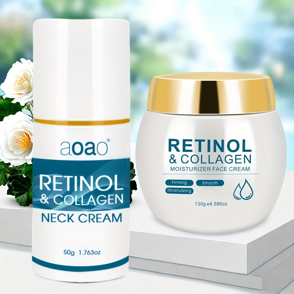 Retinol & Collagen Moisturizer Face Cream with Hyaluronic Acid & Vitamin E, Hydrating Firming Anti-Aging Day & Night Cream for All Skin Types, Hypoallergenic Neck & Face Moisturizer ¨C 130g