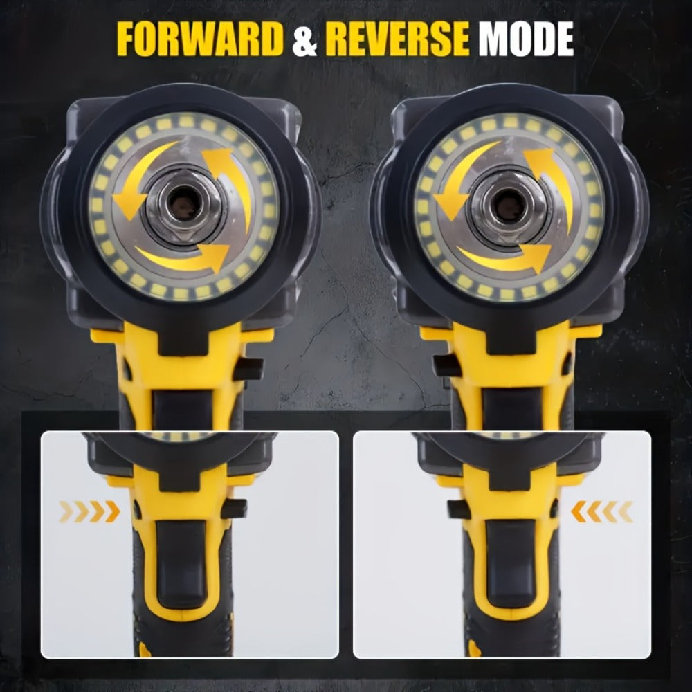 Brushless Impact Wrench for Dewalt 20V Battery - 1/2 Inch 450 Lb-Ft High Torque Electric Impact Gun, 3300 RPM for Cars & Home Use