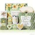 Self-Care Gift Basket for Women - Vanilla Coconut Spa Set with Cozy Blanket, Relaxing Gift for Mom Sister Friend Wife Grandma, Get Well Soon Valentine's Day Birthday Present