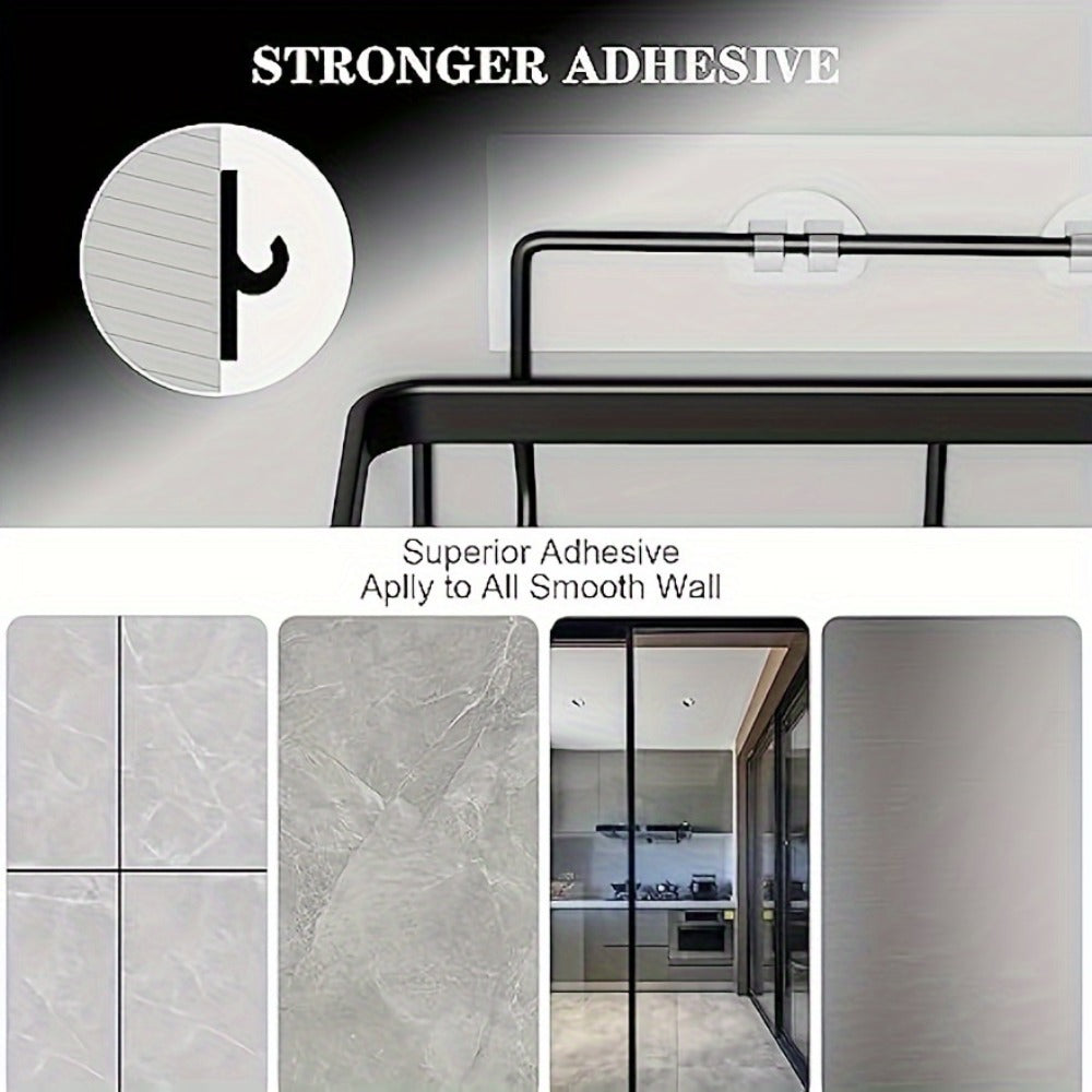 Shower Caddy Organizer 5 Pack Adhesive Rustproof Stainless Steel Shower Shelves with Soap Holder No Drilling Bathroom Storage Rack for Shower Wall Renters Apartment Kitchen Multiple Colors