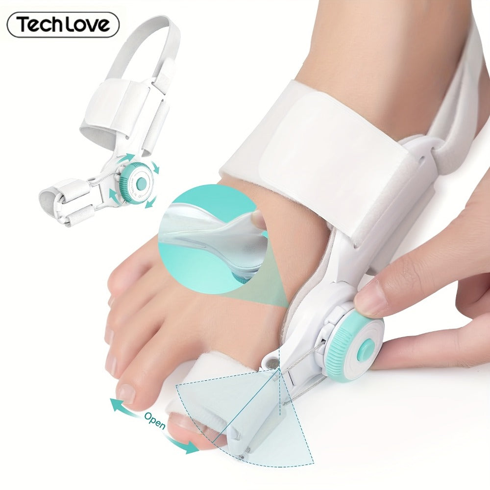 Bunion Corrector for Men and Women Adjustable Knob Splint Brace with Non-Slip Heel Strap Fits Left and Right Foot Hallux Valgus Toe Straightener Orthopedic Bunion Relief Device
