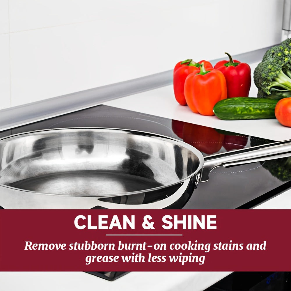 Ceramic Stove Cleaner Gel ¨C Fast-Acting Stovetop Cleaner Removes Burnt-On Grease & Stains Without Scratching, Non-Toxic Non-Irritating Formula for Glass Ceramic Cooktop, Kitchen Cleaning Essentials