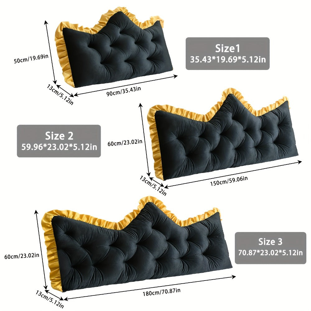 Tufted Backrest Cushion Large Vintage Ruffle Trim Sofa Bed Pillow Filled Lumbar Support Cushion Hand Washable Home Decor Pearl Gray Mica Gray Pearl White Emerald Green