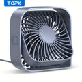 USB Desk Fan Portable, Small Personal Fan 3 Speed Settings 360¡ã Rotation Silent Operation, Compact Lightweight USB Powered Cooling Fan for Home Office Dorm Bedroom Travel, Grey Blue Pink White