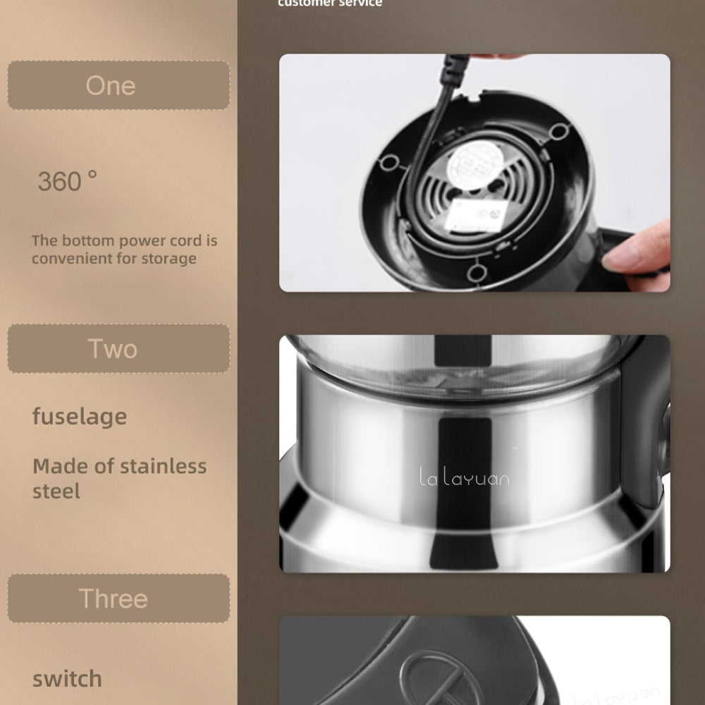Electric Coffee Grinder with Stainless Steel Blade | 10-Second Fast Grinding | One-Button Control Spice Nut Bean Mill | Dry Food Processor for Coffee Beans Spices Grains Nuts