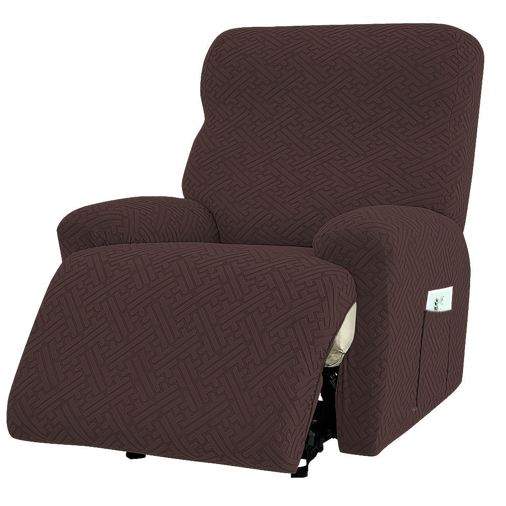 Stretch Recliner Slipcover with Pocket | All-Season 95% Polyester Spandex, All-in-One Recliner Chair Cover, Removable Washable Soft, Living Room Home Decor, 9 Colors