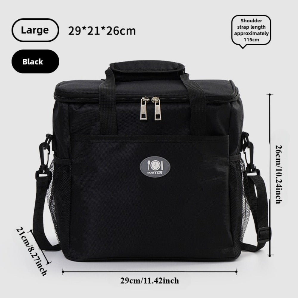 Insulated Lunch Bag Large Capacity Thermal Leakproof Lunch Tote with Shoulder Strap Heavy Duty Oxford Cloth Lunch Box Keeps Food Hot Cold for Work School Picnic Travel Adults Kids
