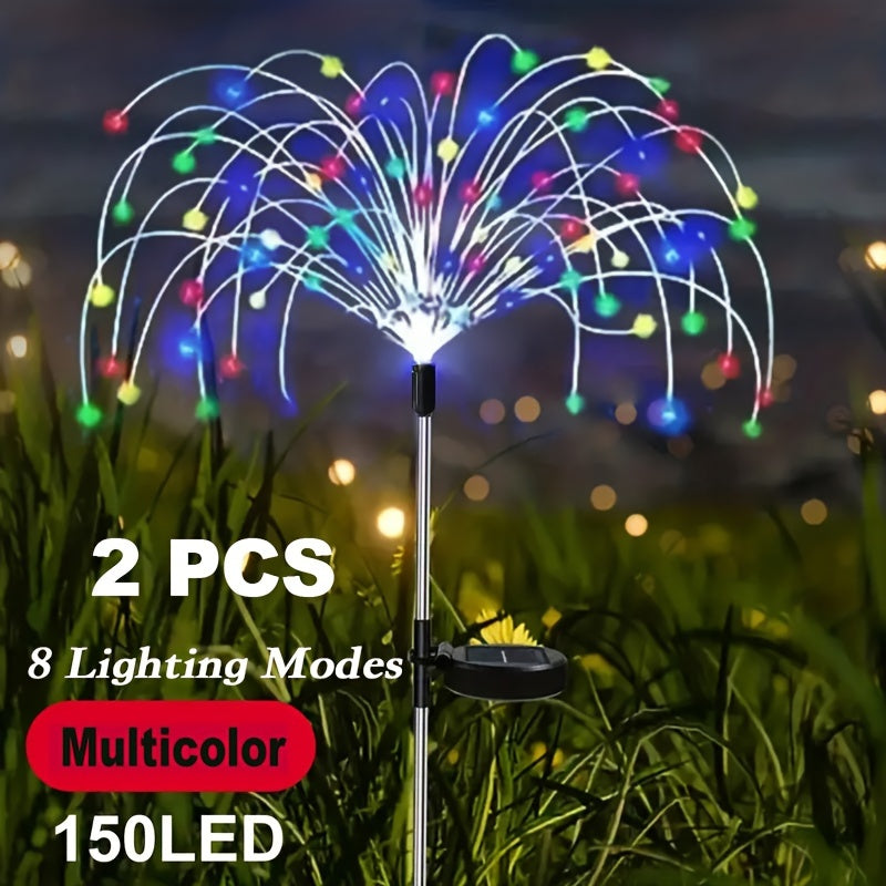 Solar Fireworks Lights Outdoor ¨C 60 to 420 LED Solar Garden Fairy Lights with 8 Modes, Waterproof Copper Wire Sparkler Lights for Garden, Patio, Yard, Pathway & Holiday Decoration