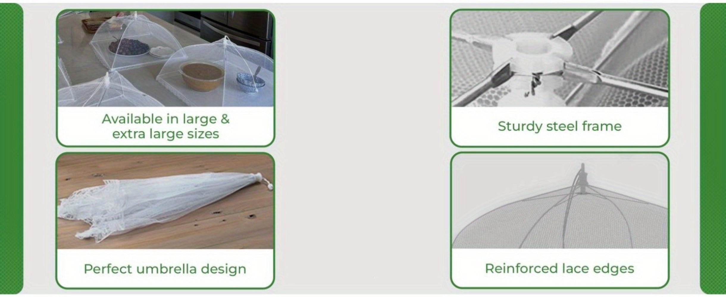 Pop-Up Mesh Food Covers for Outdoor Use - Large Collapsible Tent Covers for Picnic, BBQ, Buffet & Gatherings (3pcs / 9pcs)