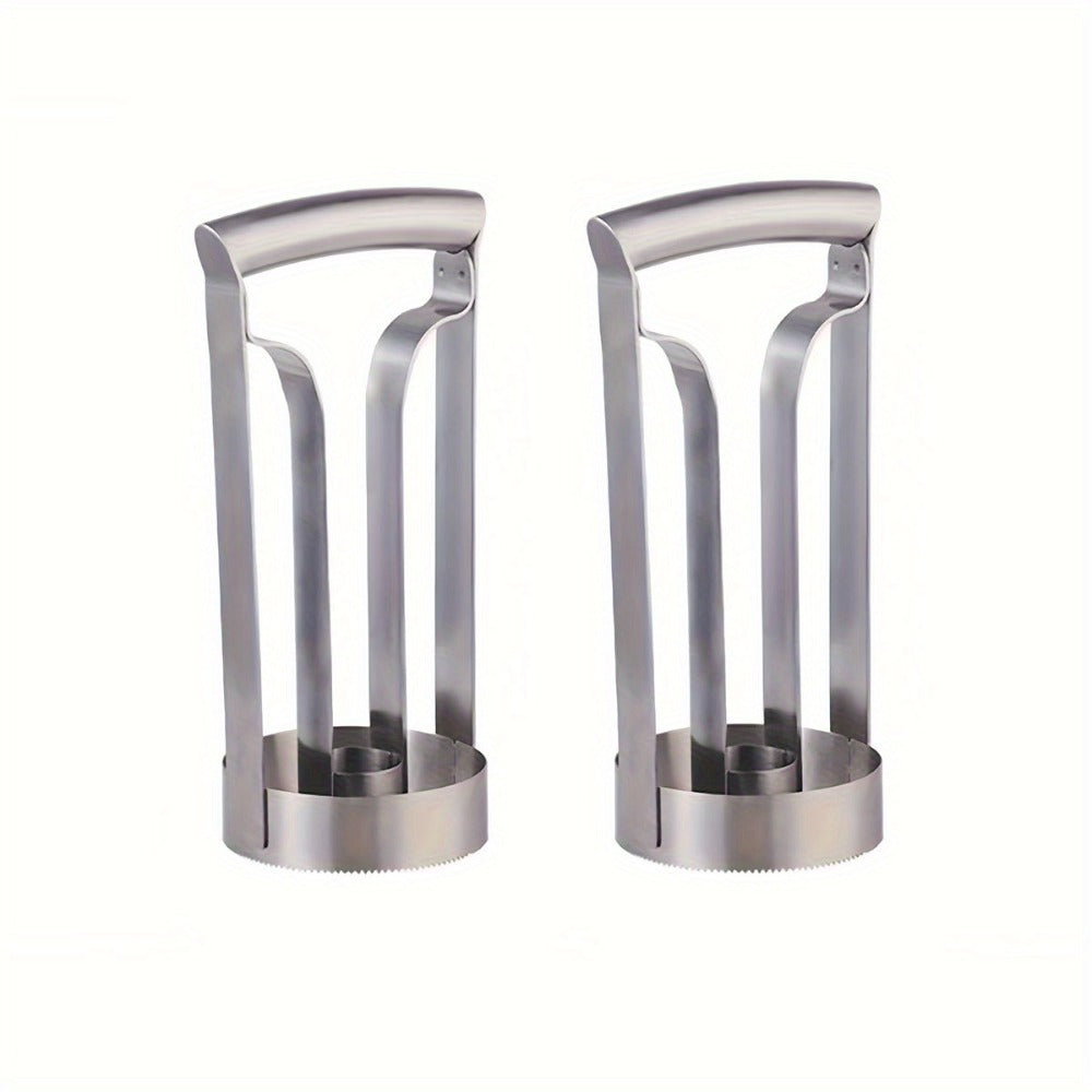 Pineapple Corer Slicer Stainless Steel ¨C Easy One-Step Pineapple Cutter with Comfortable Grip for Home Kitchen Restaurant Use, Removes Core & Slices into Rings (1pc / 2pcs)