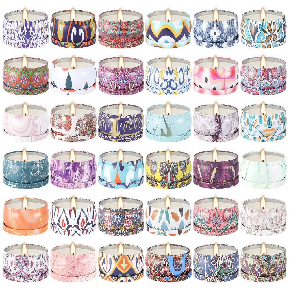 Candle Gift Set 36-Pack ¨C Natural Soy Wax Scented Candles in Tin Cans, Aromatherapy Candles for Yoga, Spa, Bath & Home Decor, Portable Travel Candles, Perfect Gift for Women & Men, Mother's Day, Valentine's Day & Birthdays