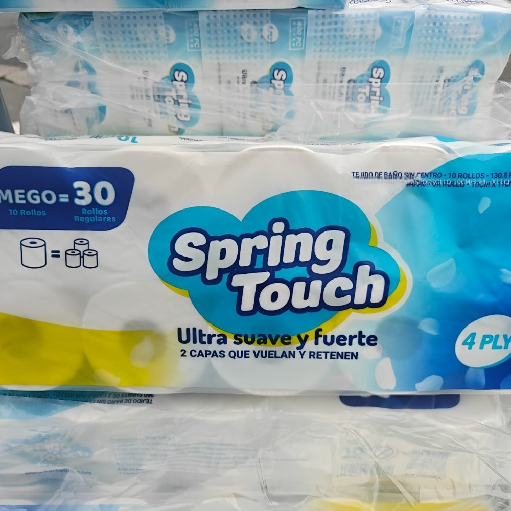 Toilet Paper Bulk 10 Roll 4-Ply Super Soft Thick Undyed Bath Tissue - Strong & Durable No Crumble Bathroom Tissue Rolls for Home, Hotel, Office, Dining & Restaurant Use, 1/2/3 Pack