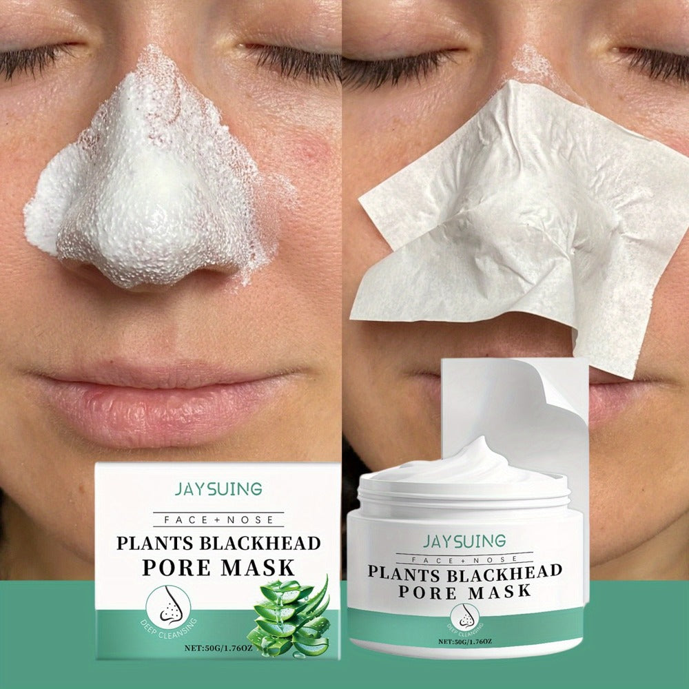 Blackhead Peel-Off Nose Mask 50g with Hyaluronic Acid, Salicylic Acid & Aloe Essence ¨C Deep Pore Cleansing Strips for Smooth Skin, Daily Use
