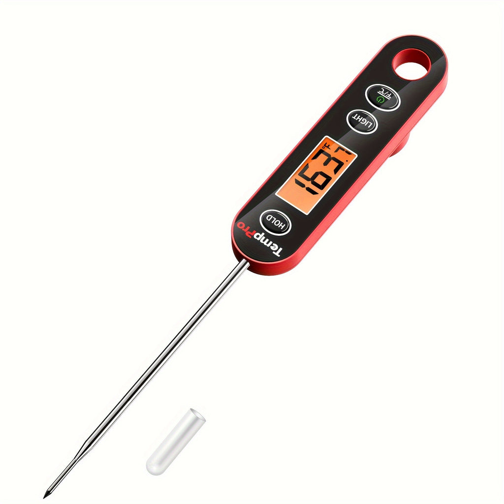 Instant Read Meat Thermometer ¨C TempPro IC6030 Fast 3-Second Digital Kitchen BBQ Thermometer with 4.72¡± Foldable Probe & Backlit Display