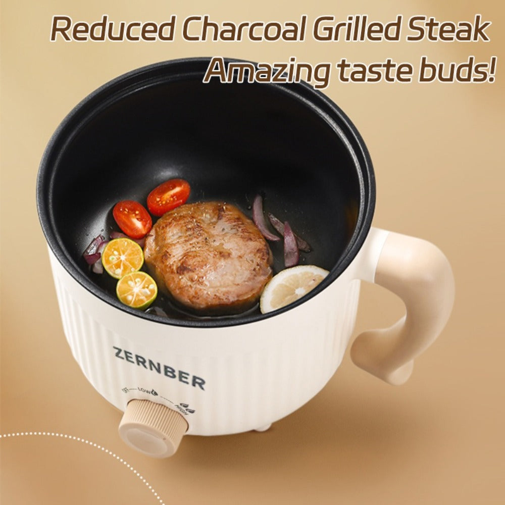 Electric Hot Pot Portable Electric Wok ¨C Non-Stick Coating, Triple Power Control, Multi-Functional Stewpot for Hotpot, Soup, Steak, Ramen & Gourmet Cooking, 60.87oz or 118.35oz