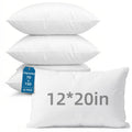 Outdoor Pillow Inserts 4/6 Pack ¨C Soft Microfiber Fill, Waterproof & Fluffy Throw Pillow Inserts for Sofa Bed Couch, 12x20 18x18 20x20 Inch