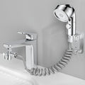 Faucet Extender Pull-Out Retractable Showerhead for Washbasin - Hot & Cold Compatible Hair Washing Sink Sprayer, Basin Extension Attachment for Bathroom Sink, 1-Speed & 3-Speed Options