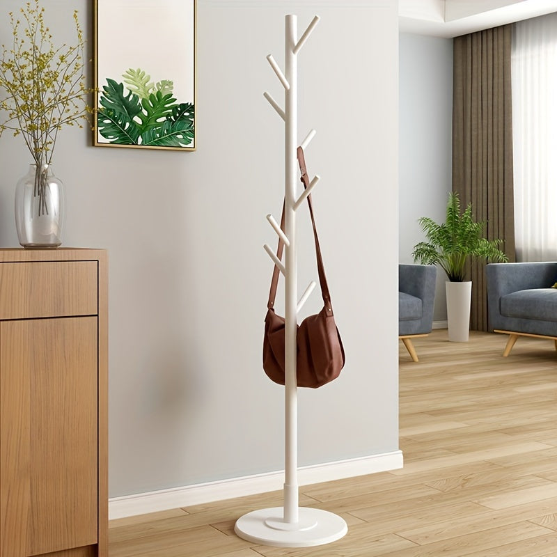 Coat Rack Freestanding Floor Standing - Vertical Clothes Hanger Stand for Bedroom Entryway Living Room Hallway, Heavy Duty Garment Rack for Suits Hats Bags Ties Belts, Easy Assembly No Tools Required