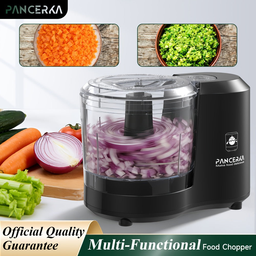 Electric Vegetable Chopper Food Processor - Mini Electric Food Chopper Blender for Kitchen, Baby Food Maker, Mixer Grinder for Dicing Mincing Puree, Black
