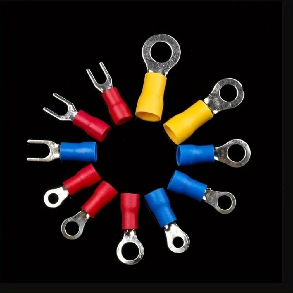 Electrical Crimp Terminals 280pcs Assorted Kit ¨C Insulated Ring Fork Spade & Butt Wire Connectors for Automotive Marine & Home Wiring, Universal Cable Connector Set with Storage Case