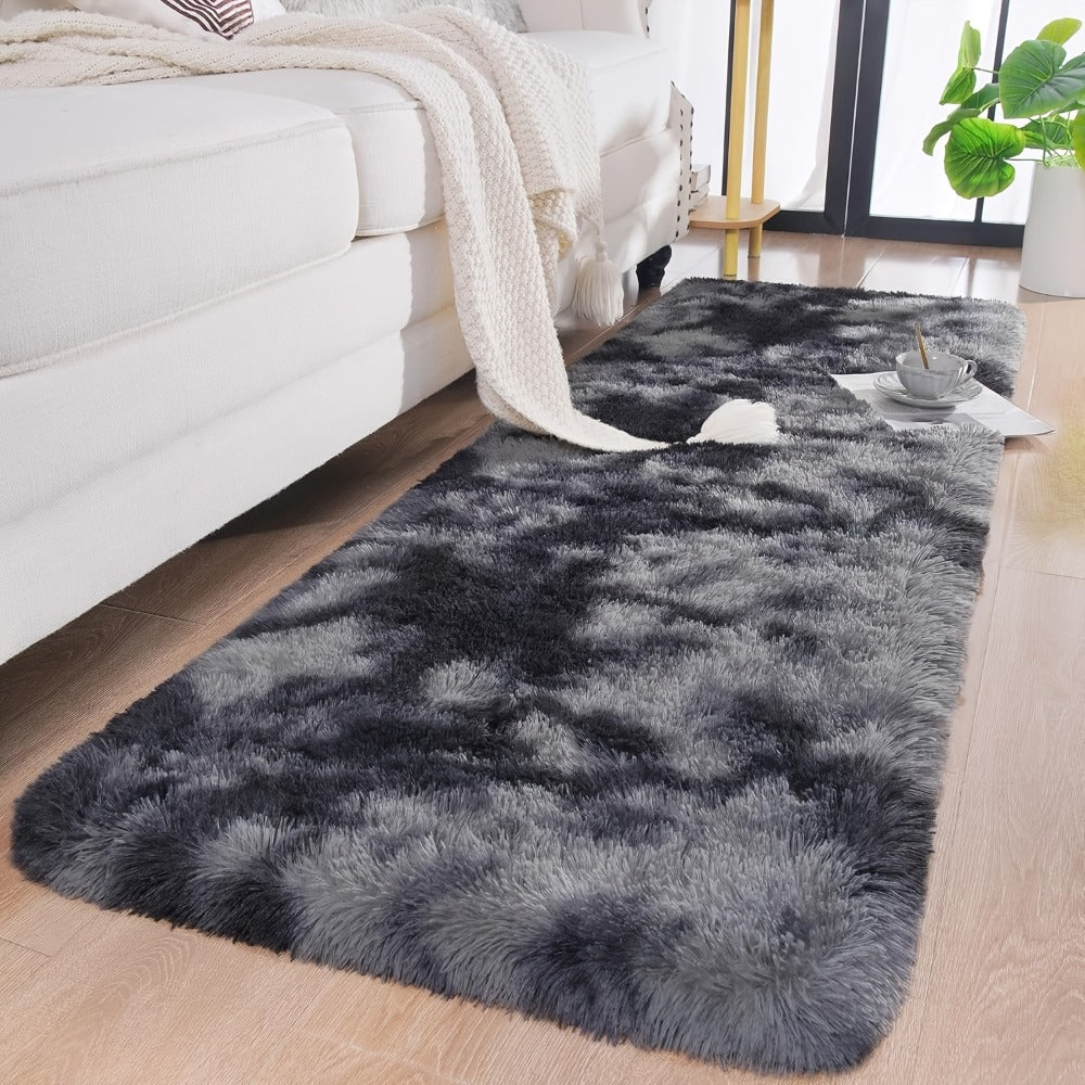 Fluffy Area Rug Tie-Dye Soft Carpet for Living Room Bedroom Office Thickened 1000g/©O Machine-Woven Indoor Mat Multi-Color Multi-Size Dark Gray Light Grey Khaki Pink Black White Purple