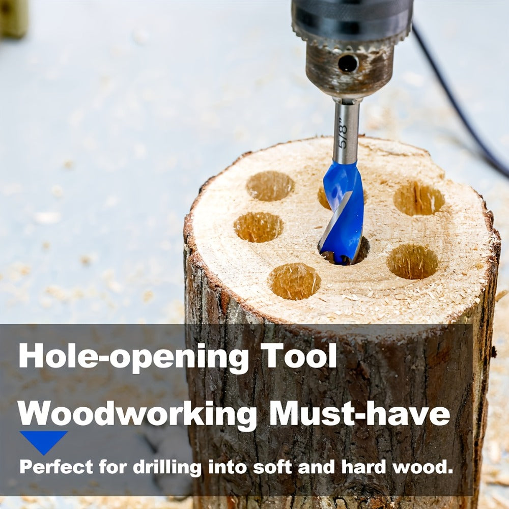 Impact Drill Bit Set 6-Piece Woodworking ¨C 1/2¡± to 1¡± Interchangeable Screwdriver Bits, 4-Inch Length with Storage Box, Multi-Size Spade Bit Kit for Wood Drilling & DIY Projects