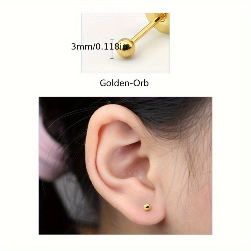 Ear Piercing Kit ¨C 8 PCS Disposable Self Piercing Gun with 316 Stainless Steel Earrings, Safe & Easy Home Ear Piercing Tool for Family & Party Use