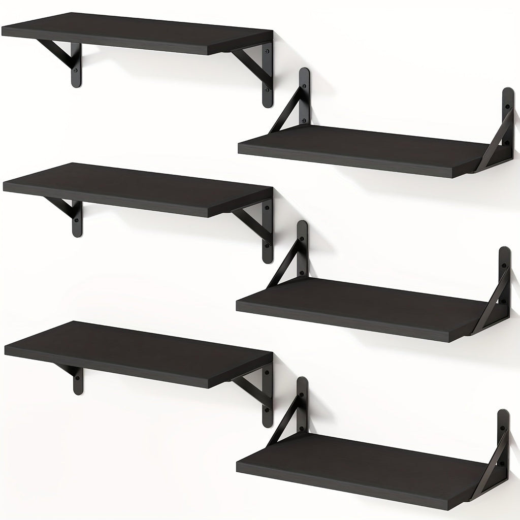 Floating Shelves for Wall ¨C 3 or 6pcs Heavy Duty Farmhouse Wall Shelves for Bedroom, Bathroom, Living Room & Kitchen Decor ¨C Long Ledge Shelf for Storage & Display (Multiple Colors & Sizes)
