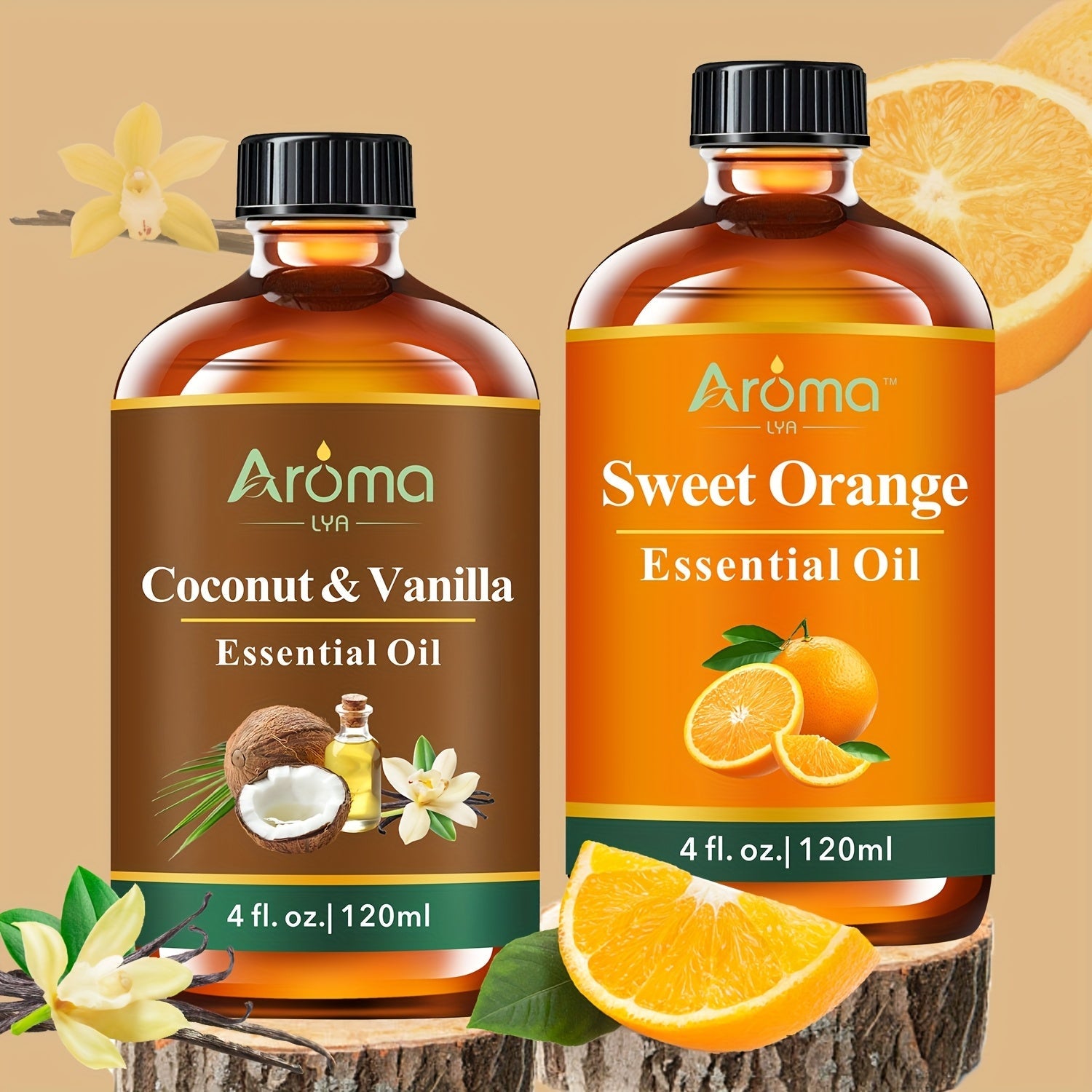 Diffuser Oil 4oz Coconut Vanilla Sweet Orange Pumpkin Pie Peach Hotel Scent for Candle Humidifier Room Diffuser Air Freshener Home Decor Aromatherapy Gift for Women