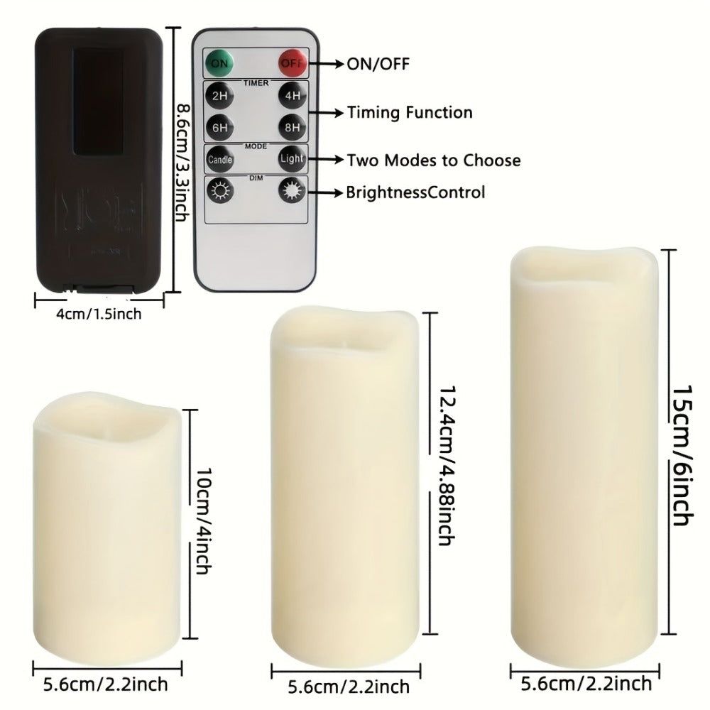 Flameless LED Candles 24pcs with 4 Remote Controls Timer Waterproof IP44 Battery Operated 4 5 6 Inch Warm White for Wedding Halloween Home Decor Indoor Outdoor
