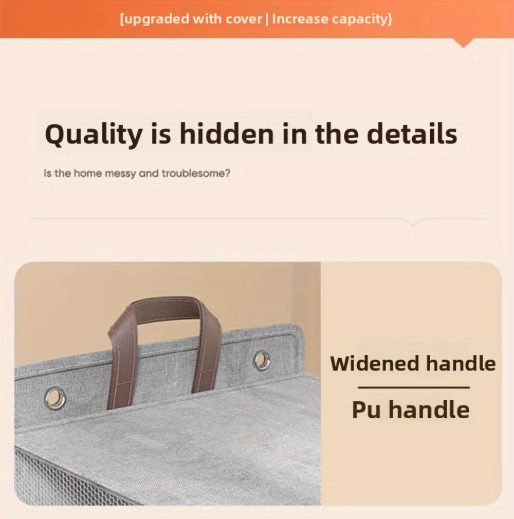Wall Mounted Laundry Hamper Foldable Oxford Cloth with Lid | Space Saving Clothes Storage Basket for Bedroom Bathroom Living Room | Large 22x15 Inch Multi-Purpose Organizer Gray