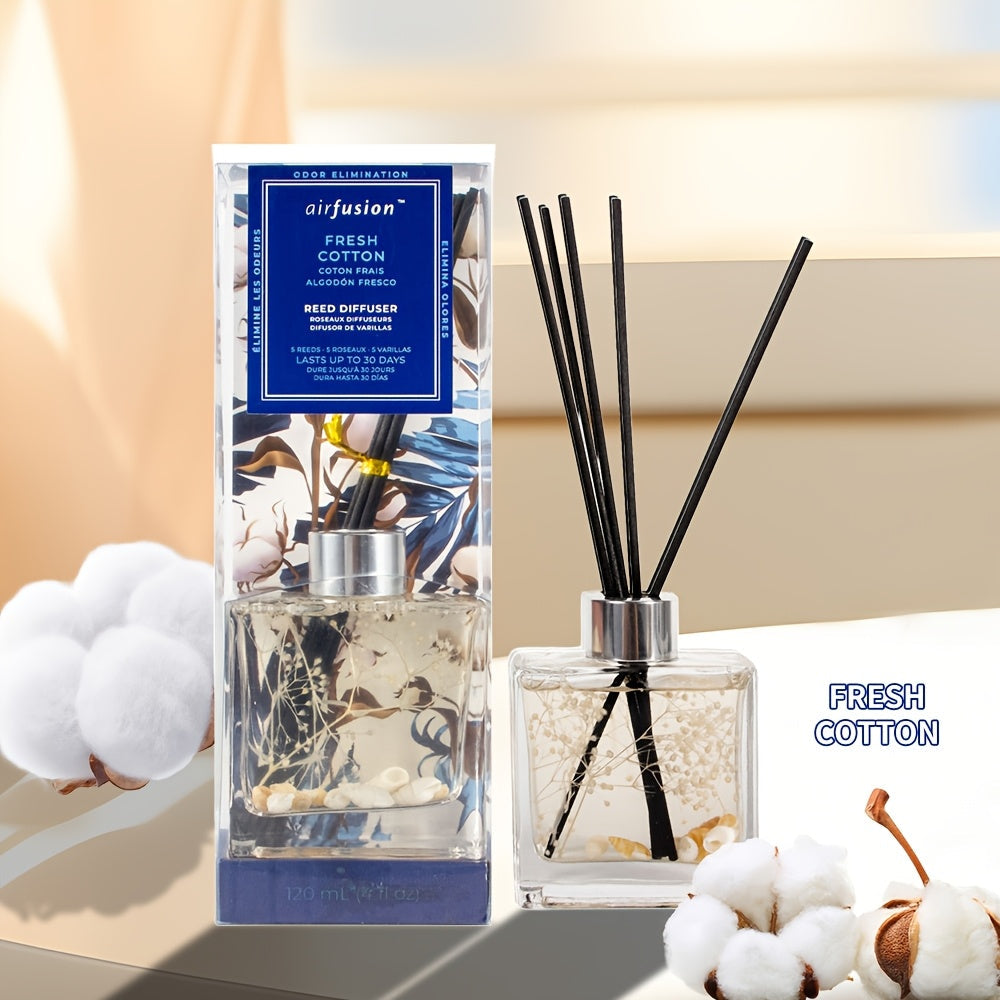 Reed Diffuser Set 4oz - Aromatherapy Home Fragrance Sticks with Essential Oil Scents, Long Lasting Air Freshener for Bedroom, Living Room, Bathroom, Office & Hotel Decor